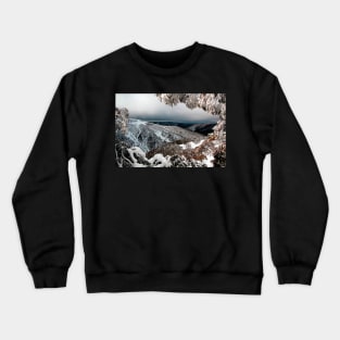 Alone on the mountainside in winter Crewneck Sweatshirt